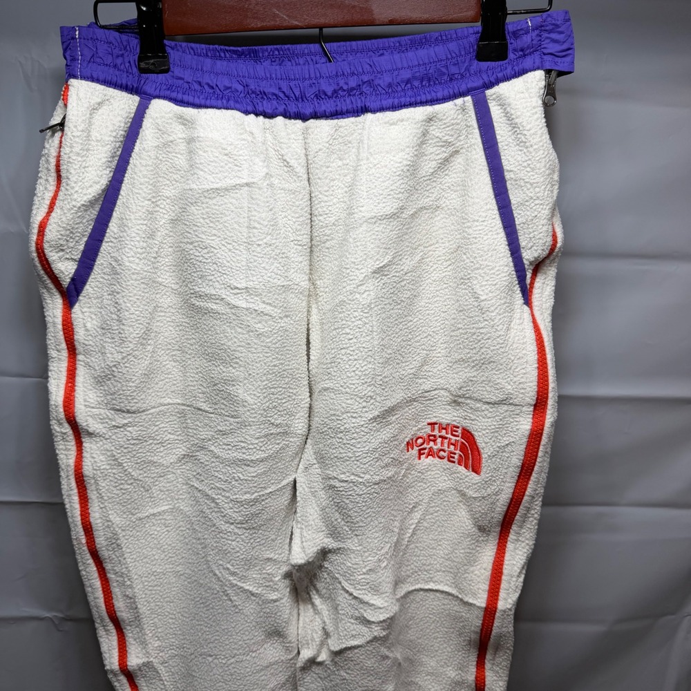 The North Face Extreme Womens Colorblock Fleece Jogger Pants Medium White Purple